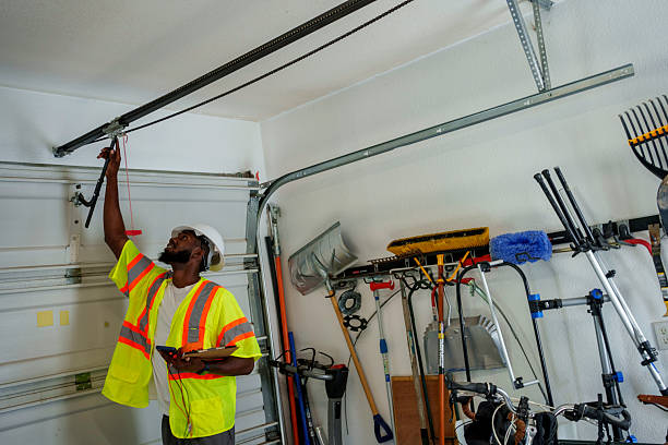 Professional Garage Door technician working in Streamwood, IL